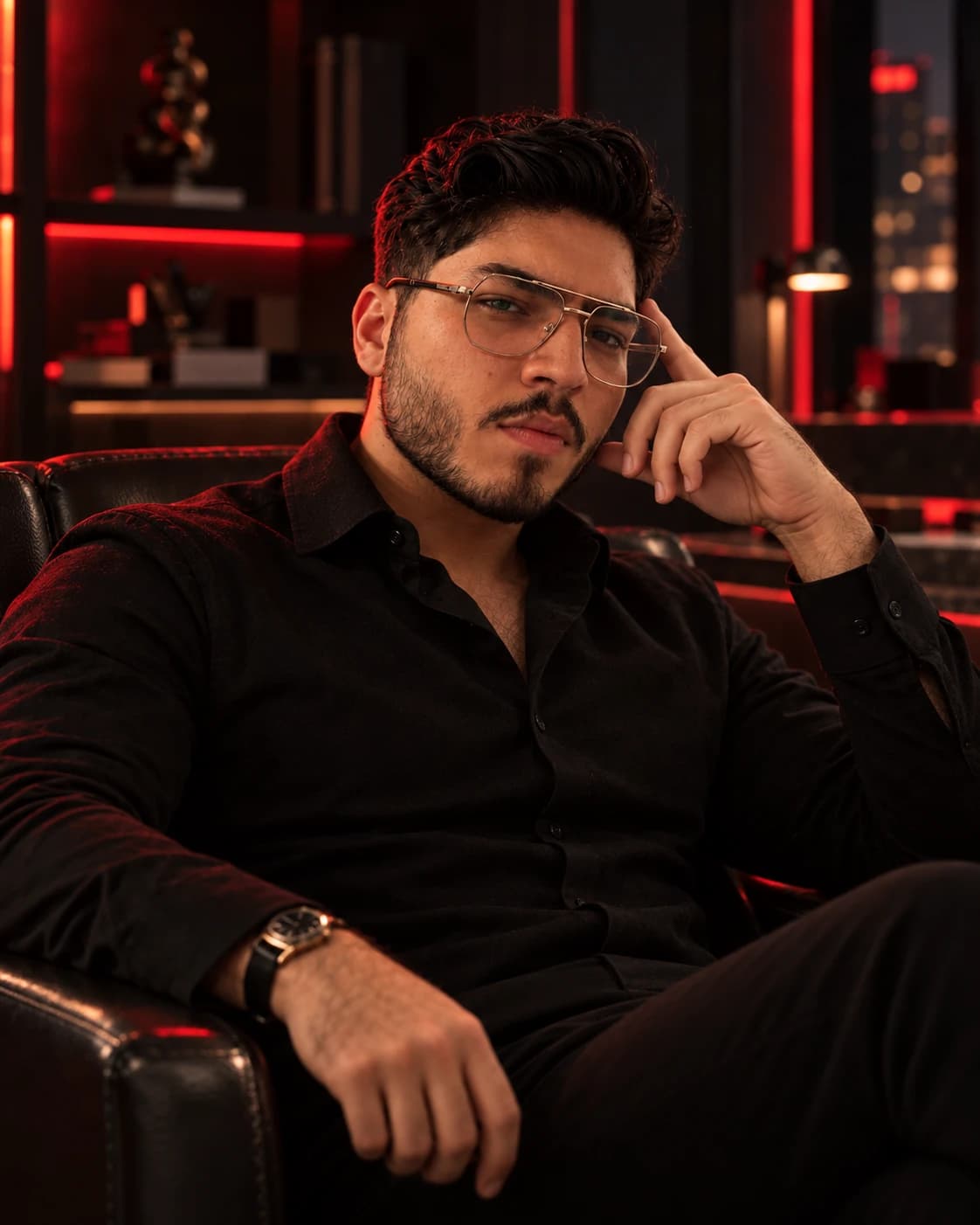 مهرداد نصرالهی پشت میز کار